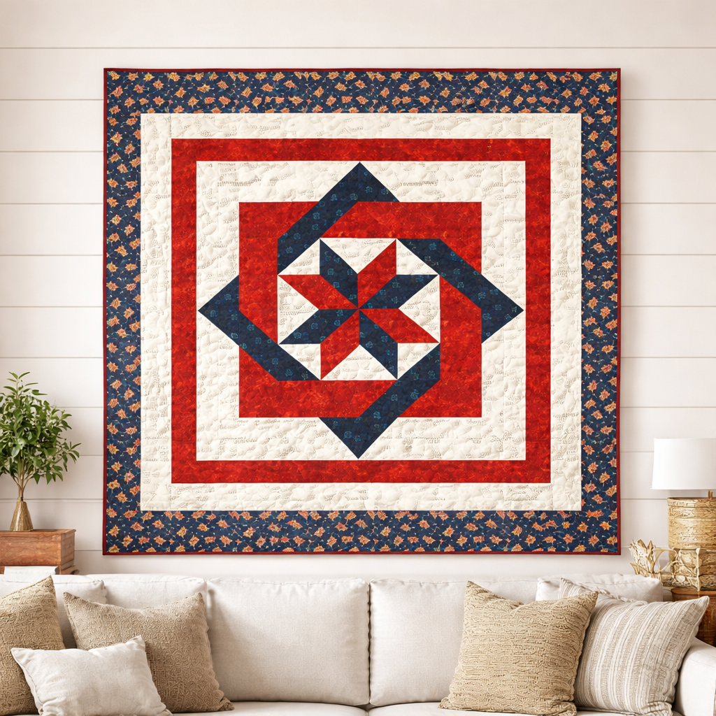 Patriotic Pinwheel Quilt Pattern