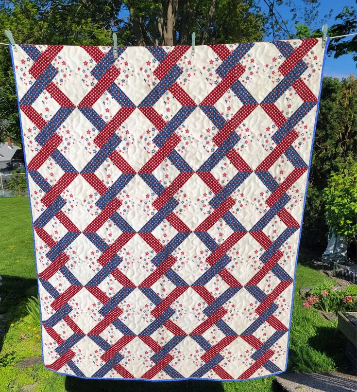 Starry Lattice Quilt Pattern