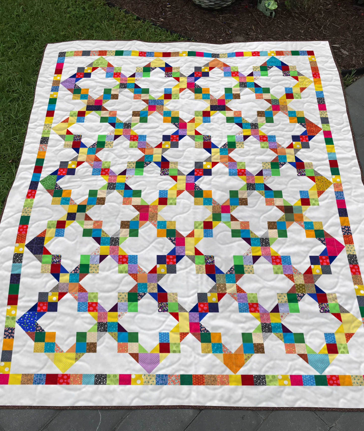 Linked Rainbows Quilt Pattern