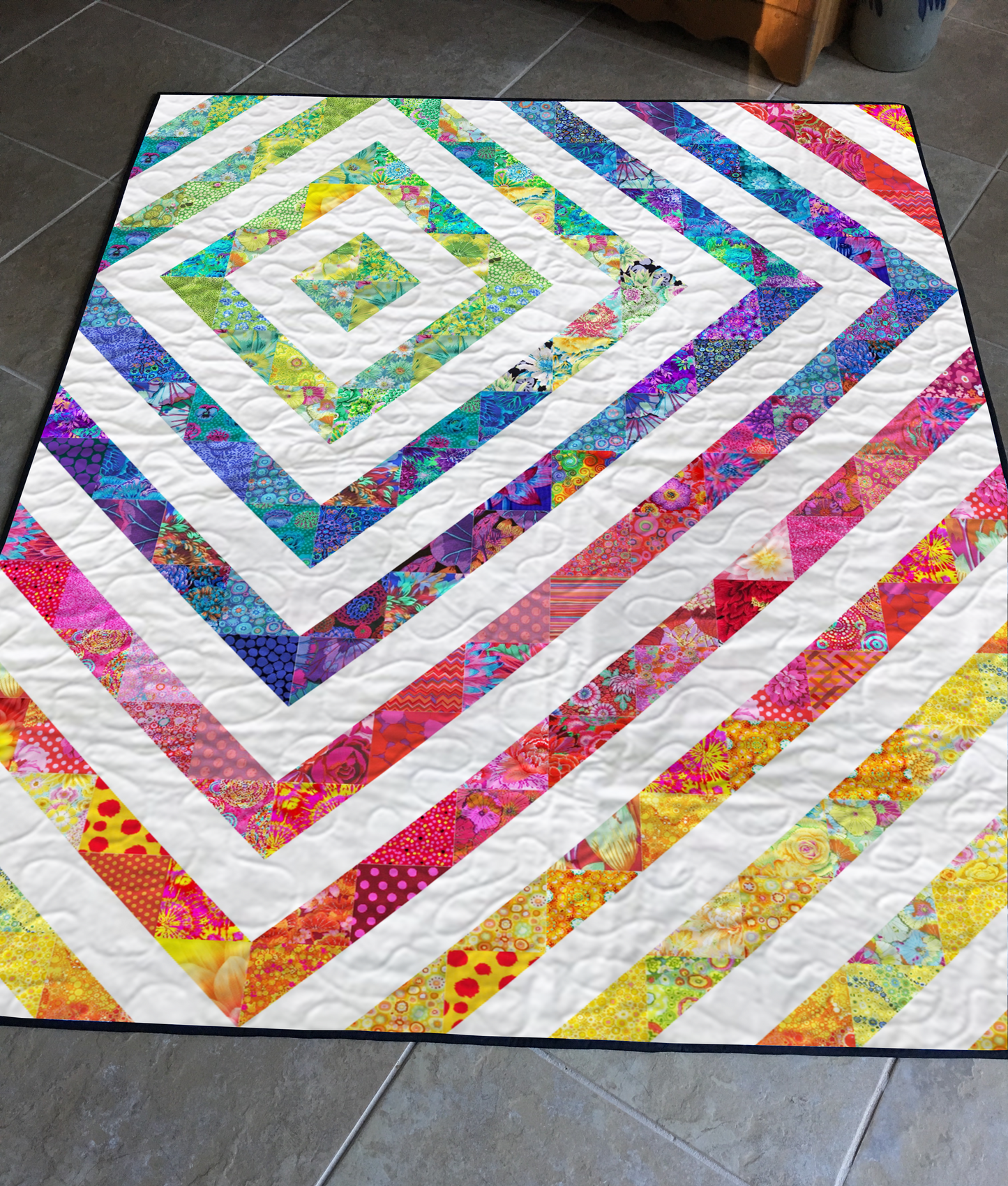 Prismatic Ripple Quilt Pattern