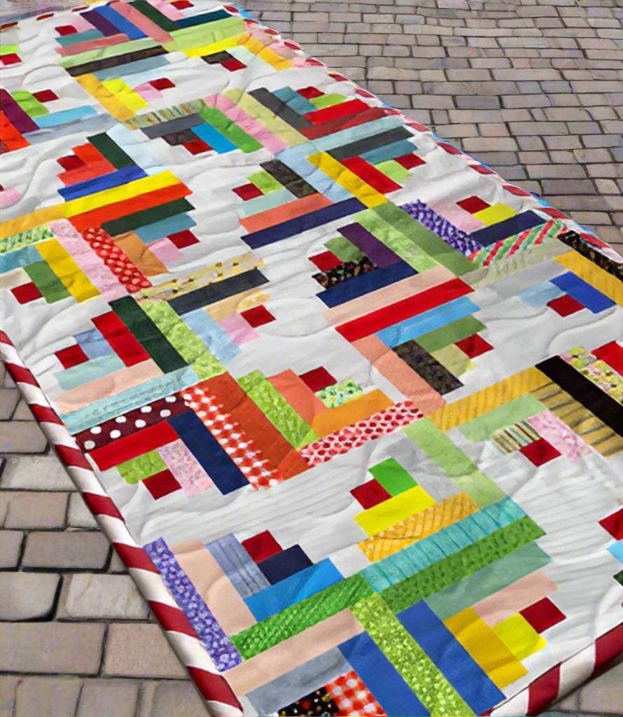 Rainbow Log Cabin Dance Quilt Pattern