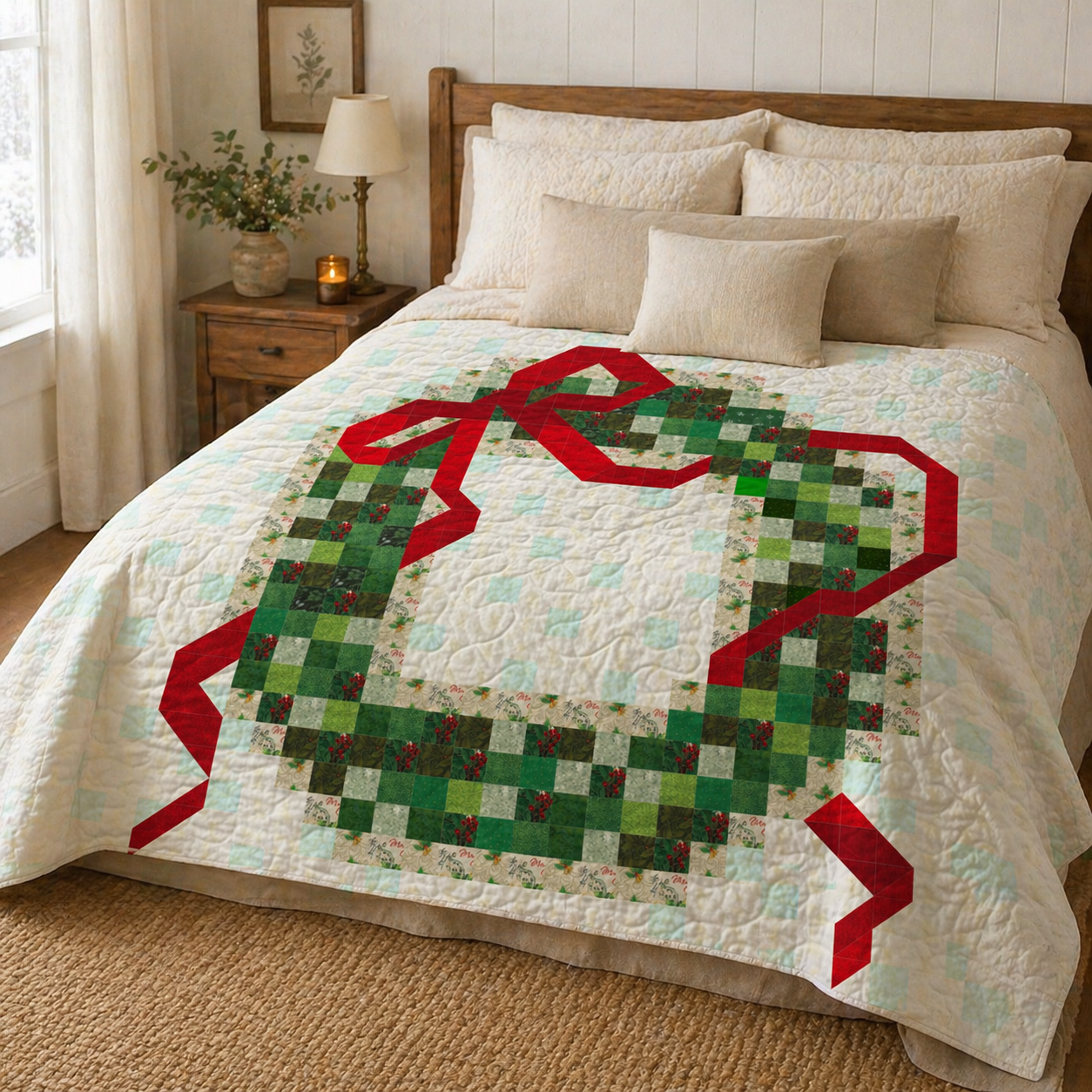 Festive Wreath Quilt Pattern
