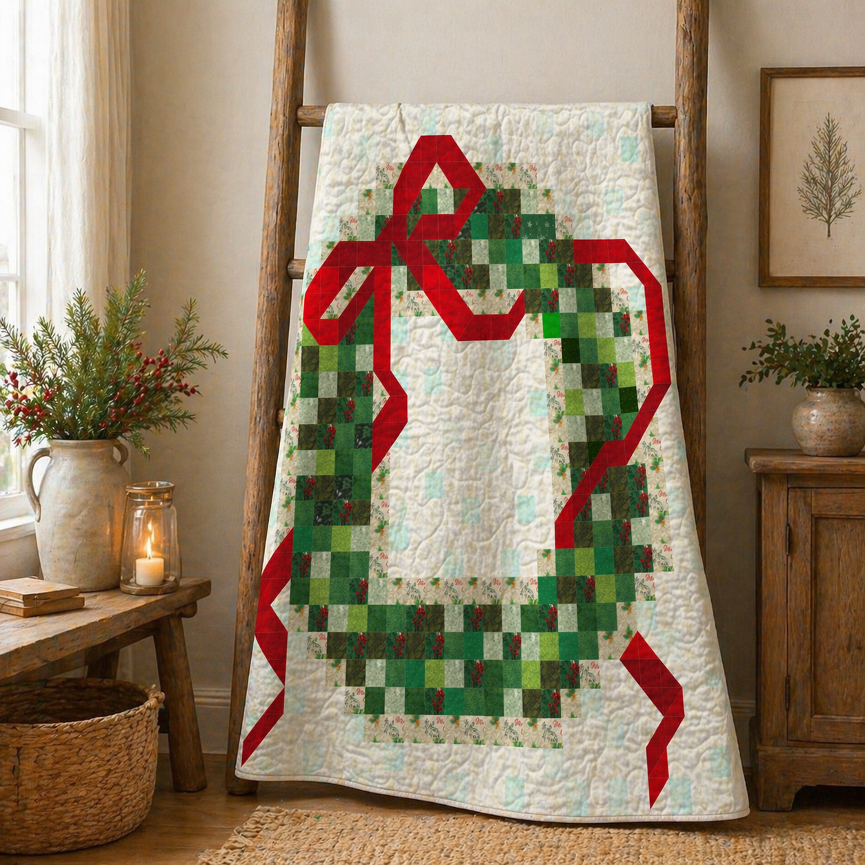 Festive Wreath Quilt Pattern