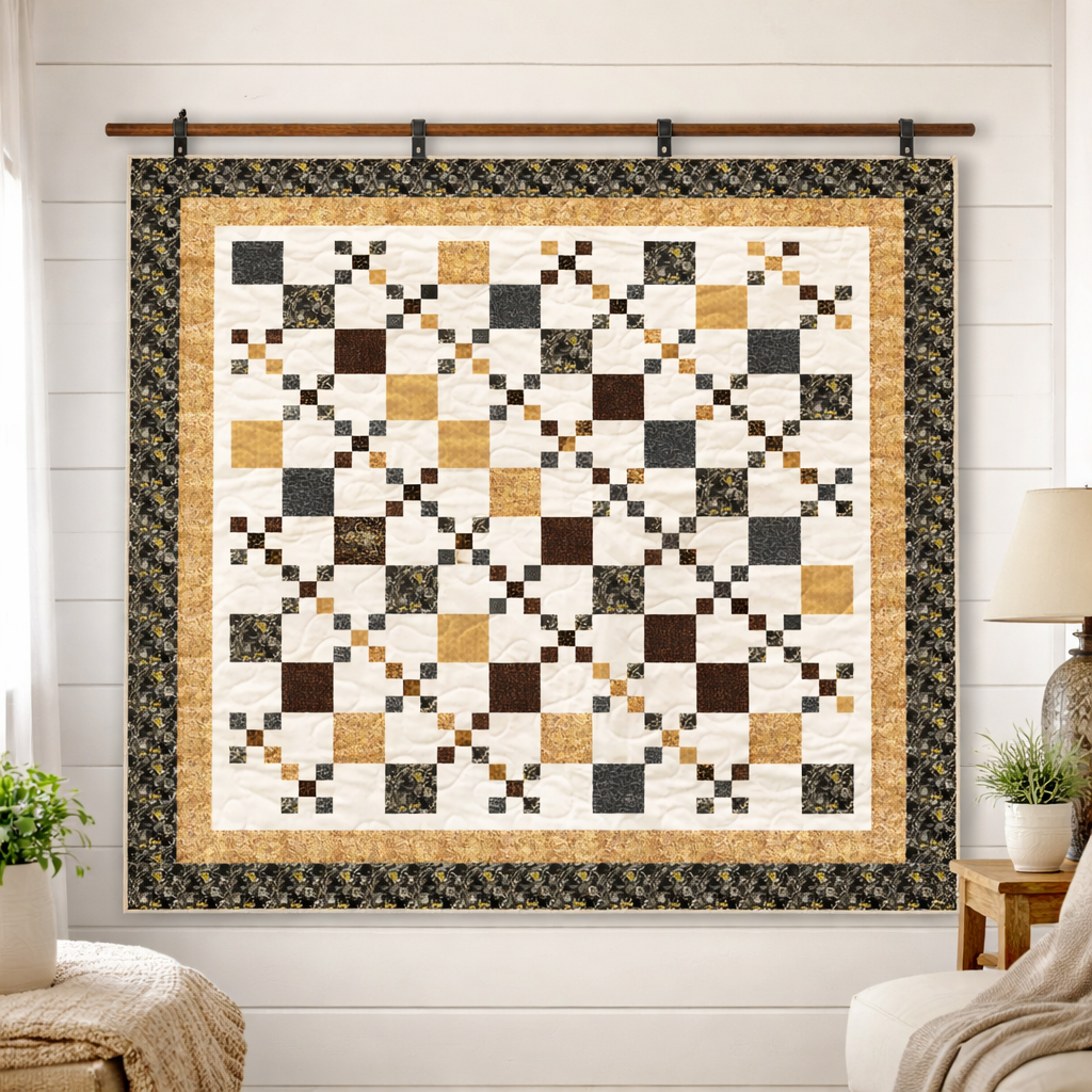 Golden Lattice Quilt Pattern