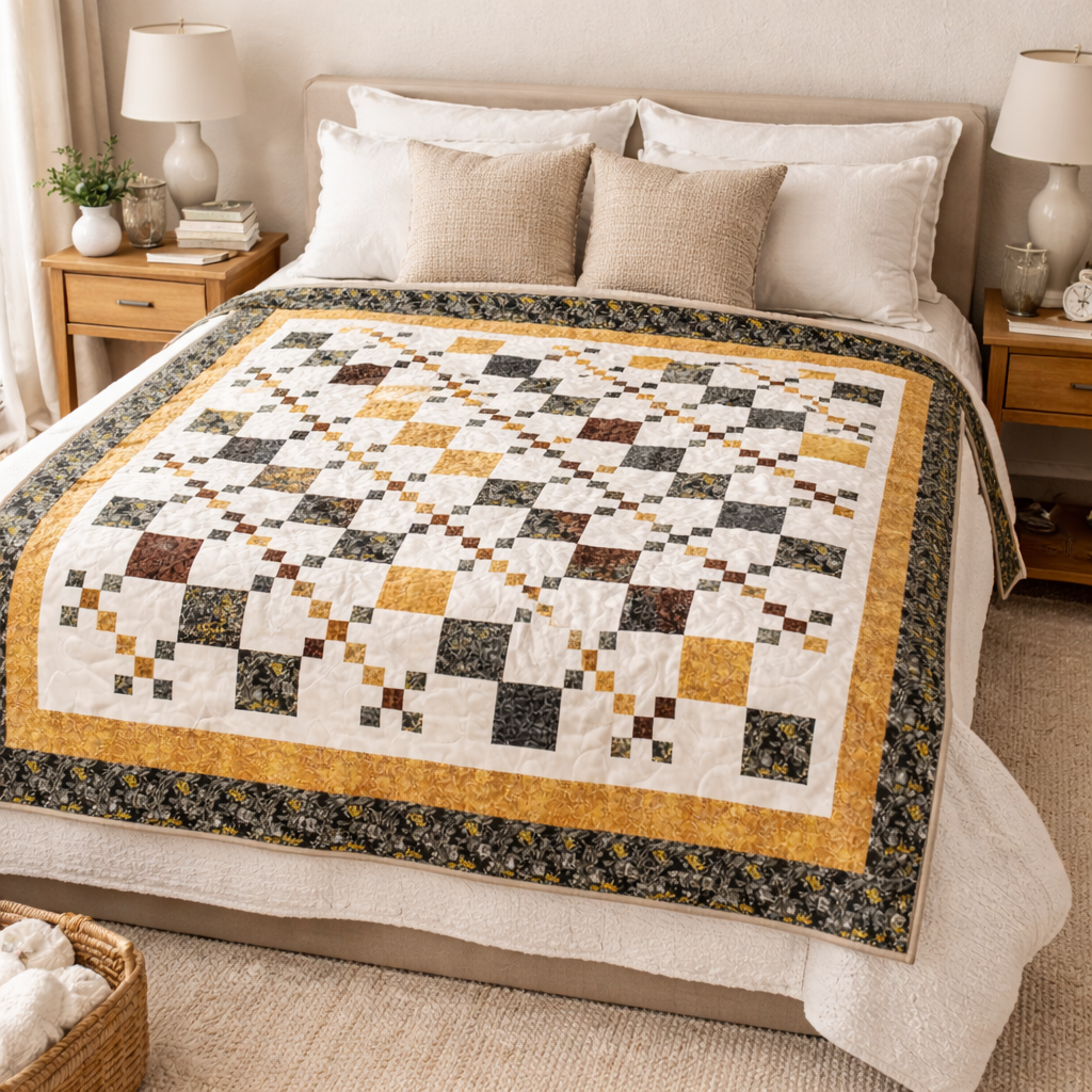 Golden Lattice Quilt Pattern