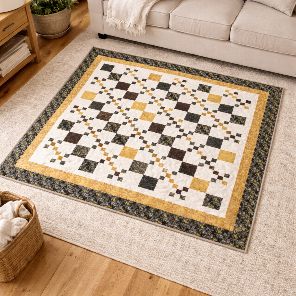 Golden Lattice Quilt Pattern