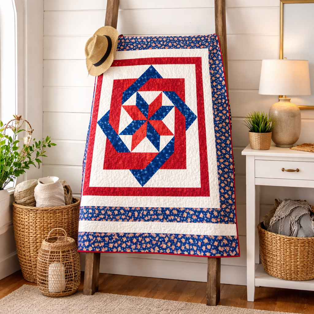 Patriotic Pinwheel Quilt Pattern