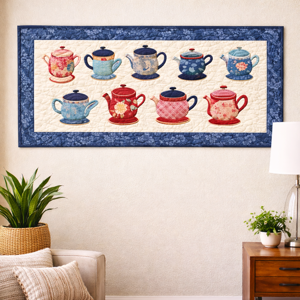 Teapot Parade Quilt Pattern