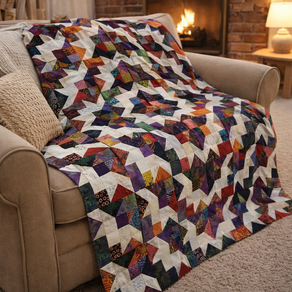 The Cosmic Blossom Quilt Pattern