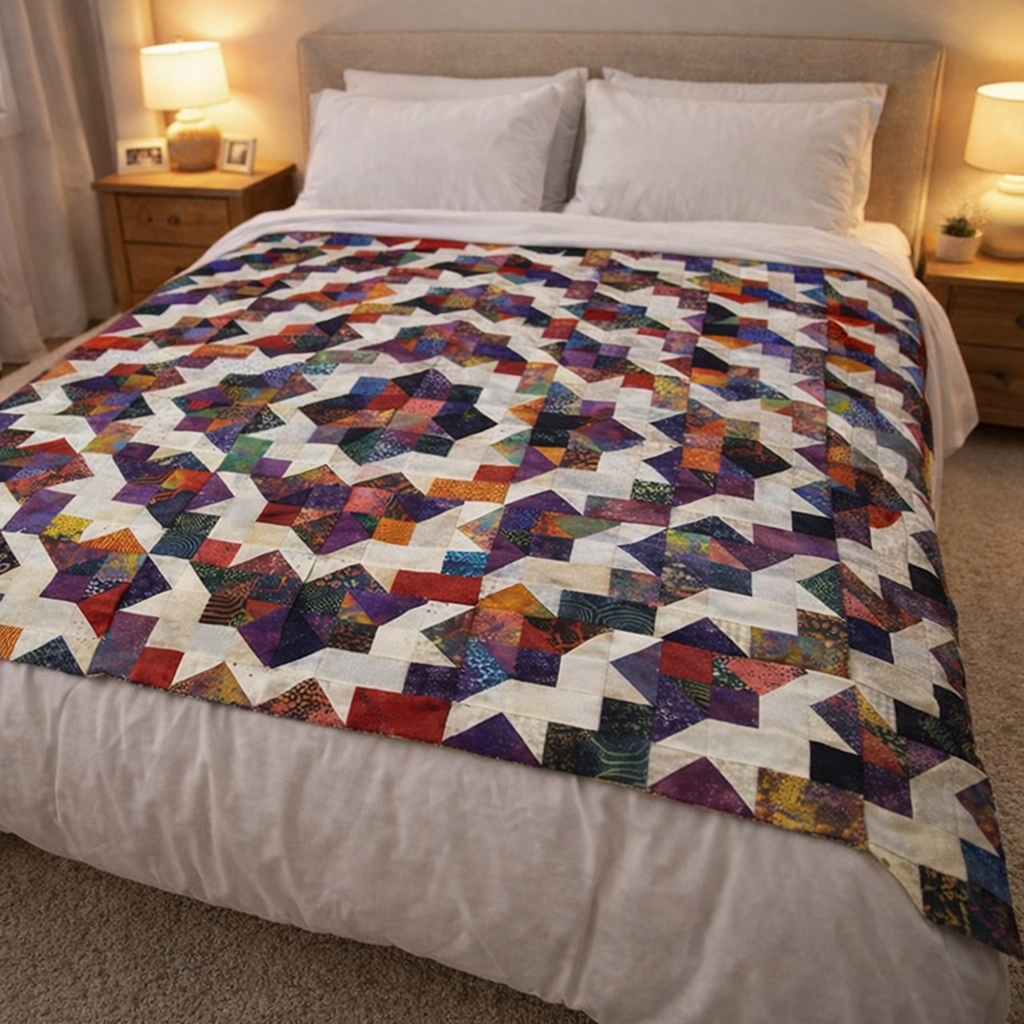 The Cosmic Blossom Quilt Pattern