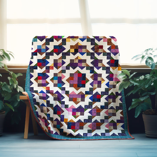 The Cosmic Blossom Quilt Pattern