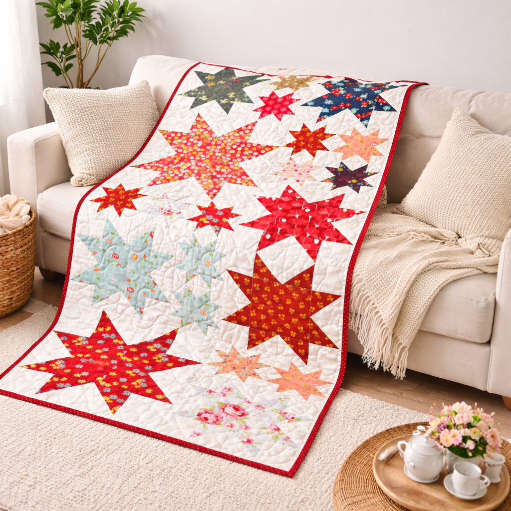 Twilight Garden Stars Quilt Pattern