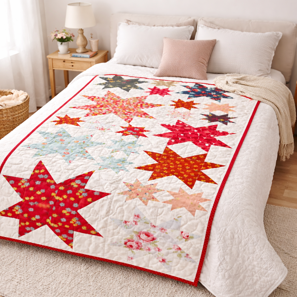 Twilight Garden Stars Quilt Pattern