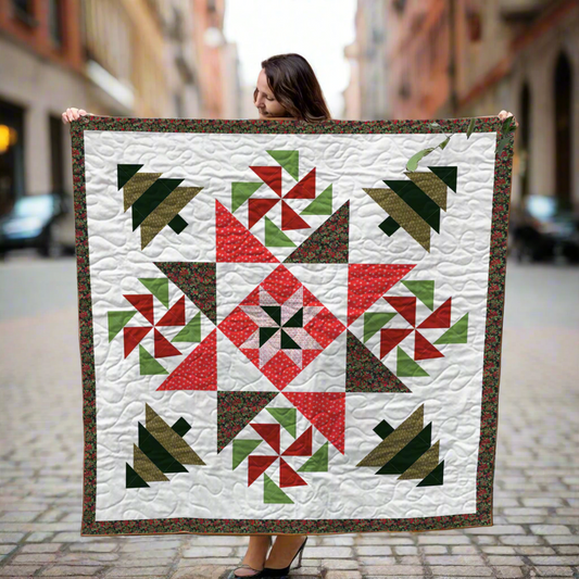 Christmas Pinwheels Quilt Pattern